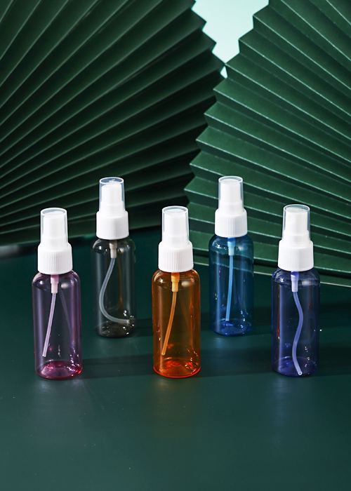 60ml PET farebná priehľadná okrúhla fľaša