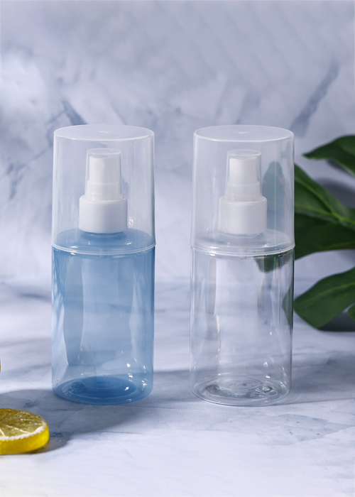 200 ml PET cylindrický veľký kryt priehľadná fľaša s rozprašovačom
