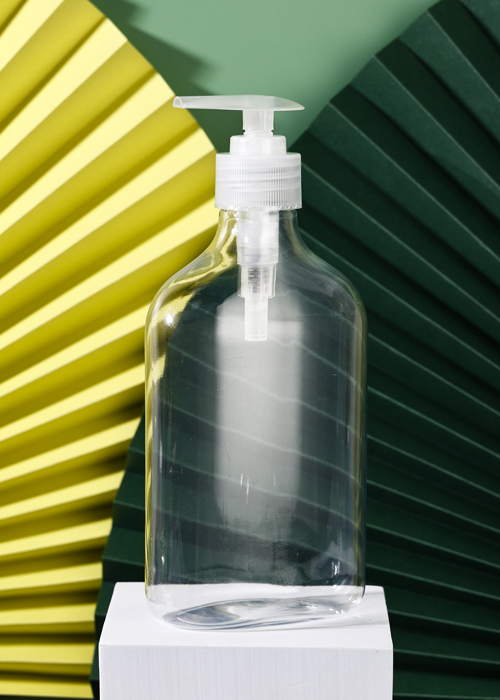 Fľaša na dezinfekciu rúk s pumpičkou 500 ml PET Clear Lotion