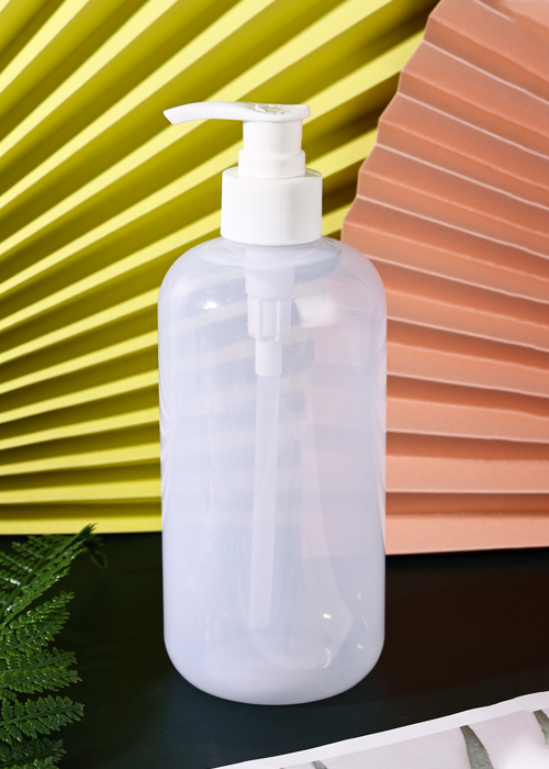 500 ml PP priehľadná fľaša na dezinfekčný gél na ruky s tlakovou pumpou
