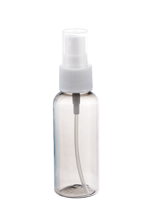 50ml farebná transparentná PET sprejová okrúhla fľaša