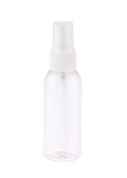 30-100ml PET číra okrúhla fľaša s rozprašovačom
