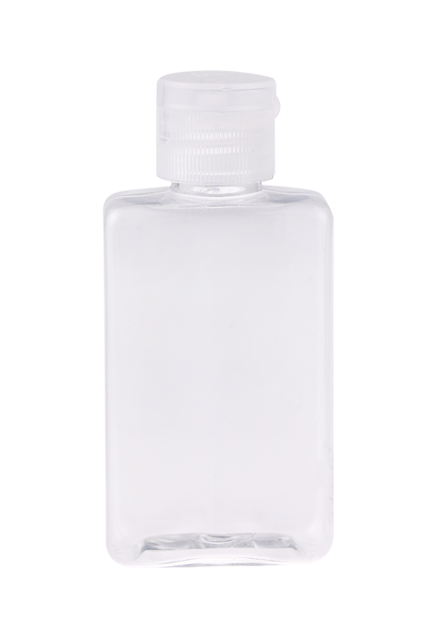 40-60ml PET priehľadná štvorcová fľaša s flip-top gélové mlieko sub-fľaša