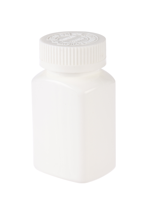 100 ml PE fľaša na kapsuly s tromi stanicami na zdravotnícke produkty s tlakovým uzáverom