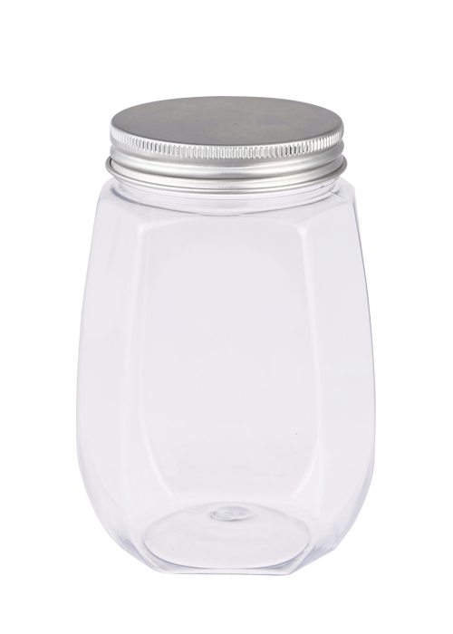 200-400ml PET hliníkový uzáver okrúhla fľaša na balenie potravinových orechov Jar