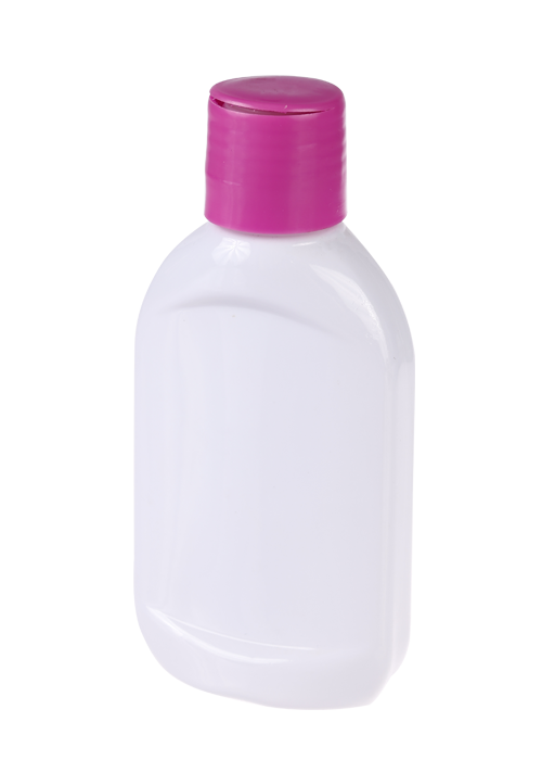 120 ml PE fľaštička s bielym krémovým aplikátorom