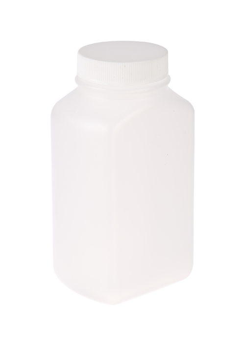 Pevná štvorcová fľaša z PE 200 ml