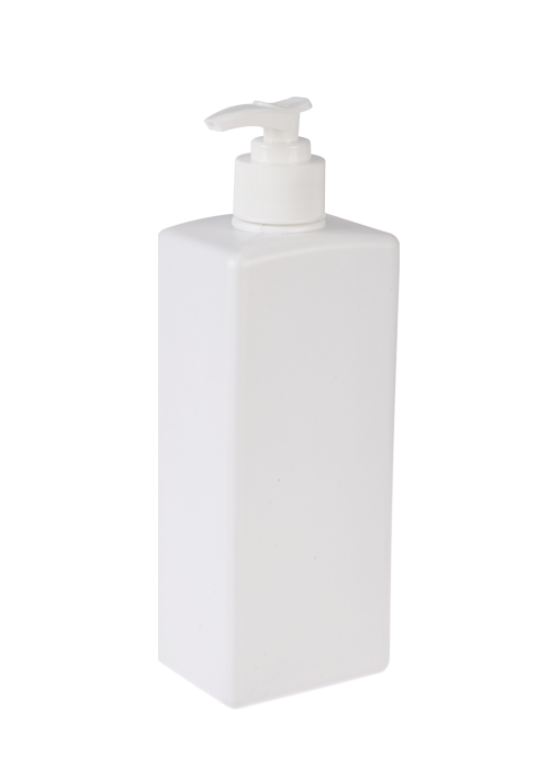 500 ml PE fľaša s pumpičkou na biele gélové mlieko